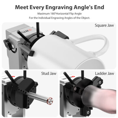 Mandrin Rotativ Ortur Axa Y - Compatibil Laser Engraving 12 Ortur Y-axis Rotary Chuck