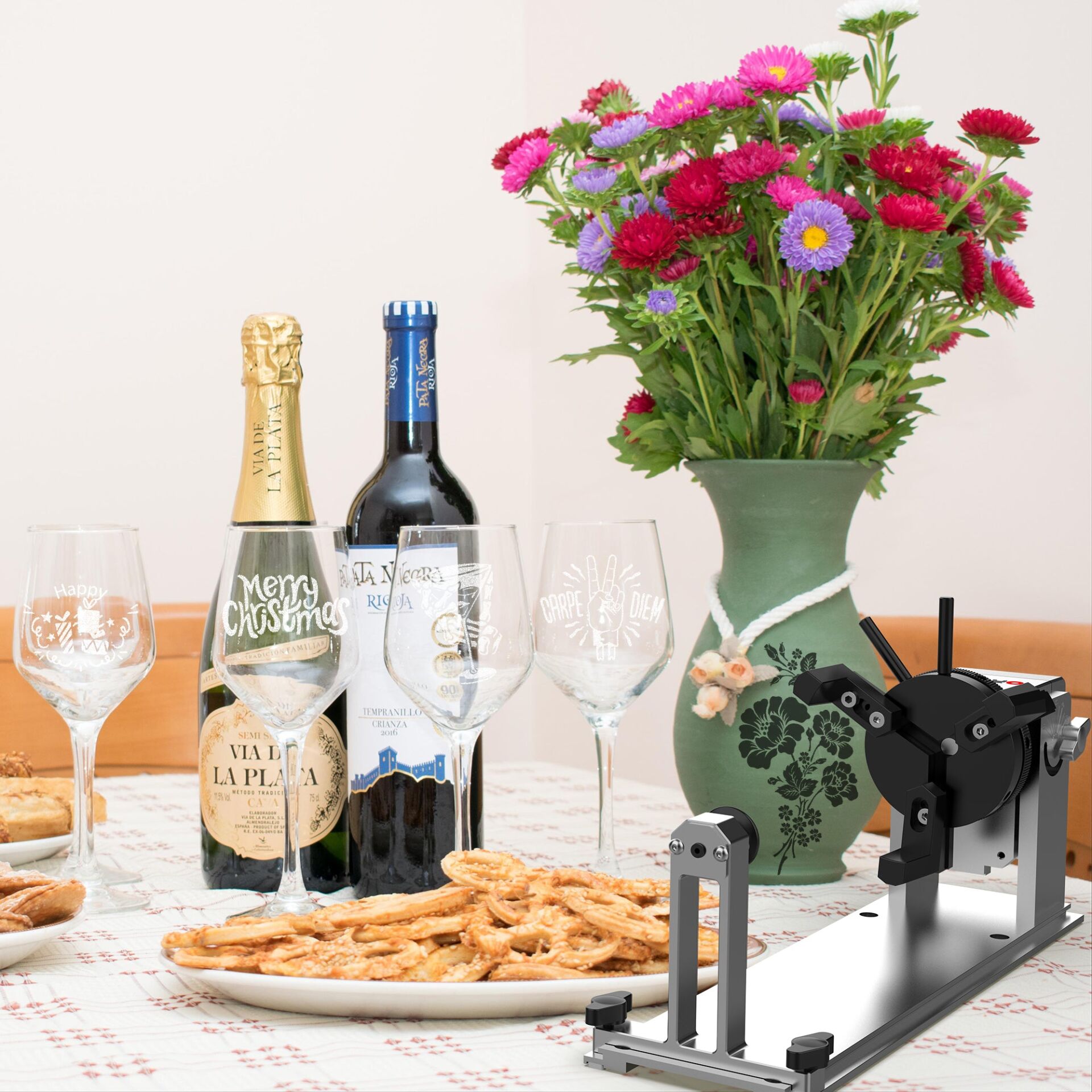 Mandrin Rotativ Ortur Axa Y - Compatibil Laser Engraving 8 Ortur Y-axis Rotary Chuck