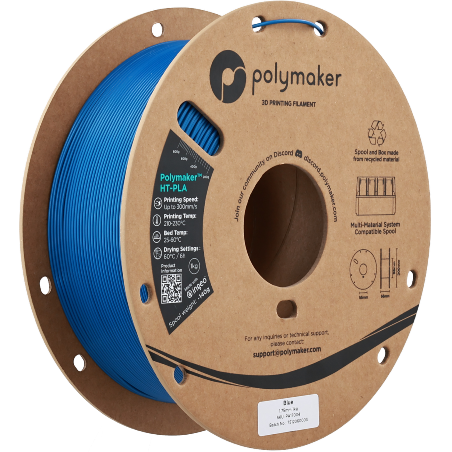 Filament HT-PLA 1.75mm Gradient Tropical 1kg - Polymaker 5 Polymaker HT-PLA Gradient