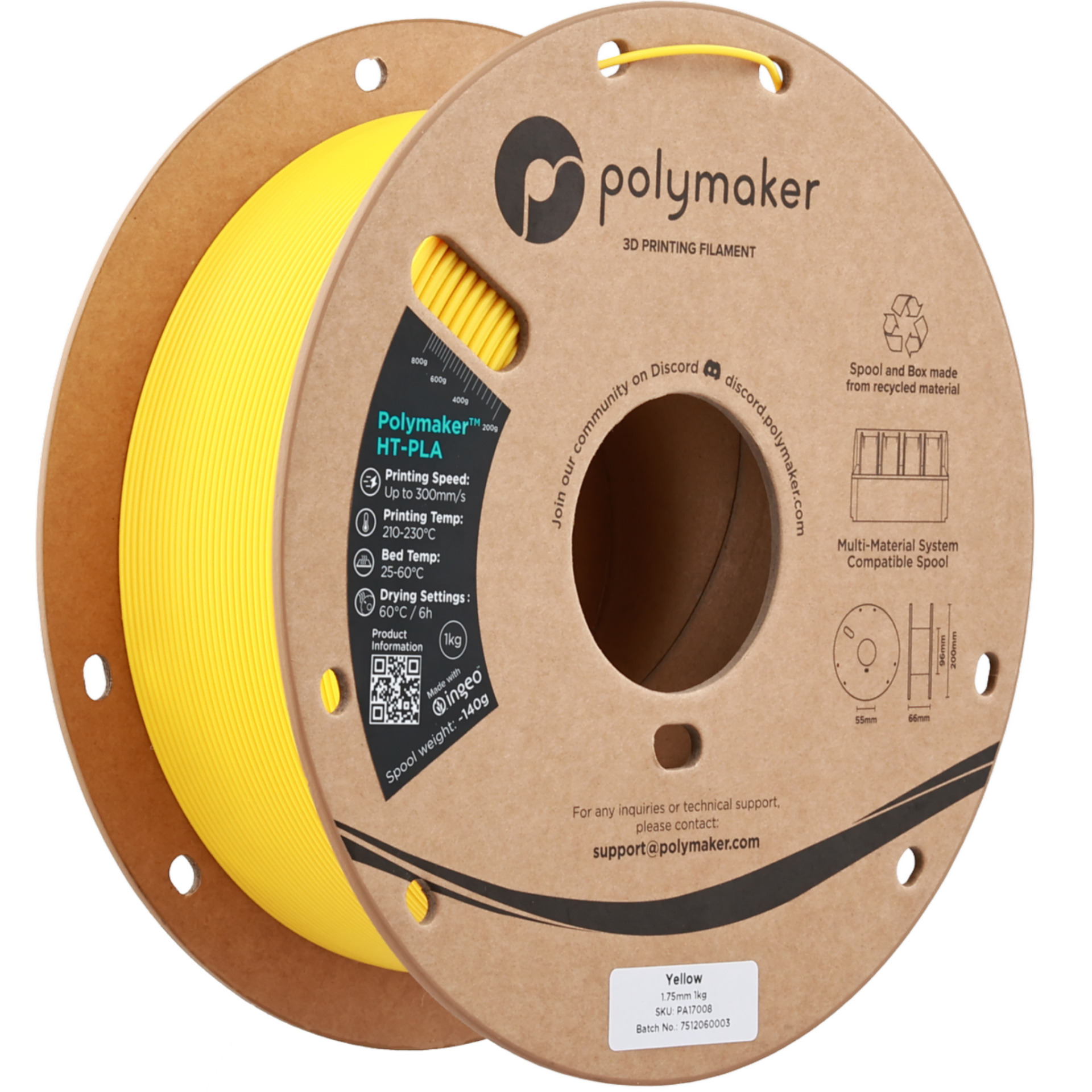 Filament HT-PLA 1.75mm Gradient Tropical 1kg - Polymaker 11 Polymaker HT-PLA Gradient