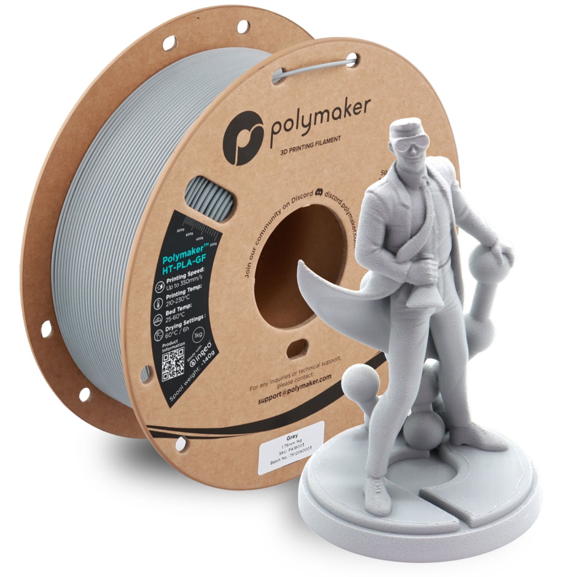 Filament HT-PLA-GF 1.75mm Turcoaz Power Tool 1kg - Polymaker 13 Polymaker HT-PLA-GF