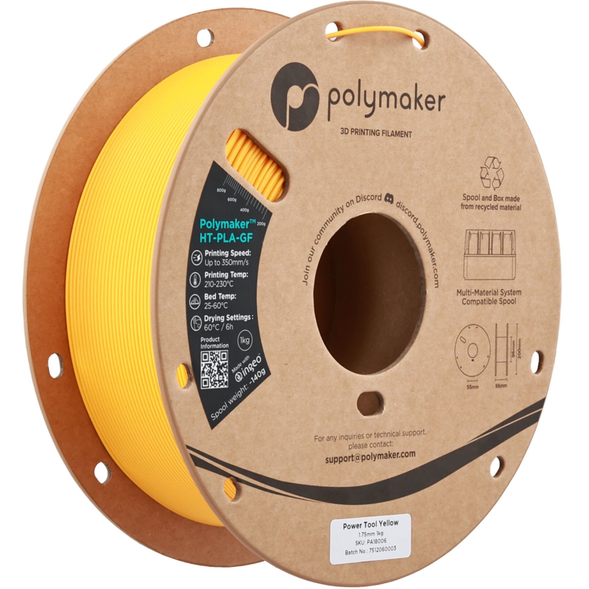 Filament HT-PLA-GF 1.75mm Turcoaz Power Tool 1kg - Polymaker 17 Polymaker HT-PLA-GF