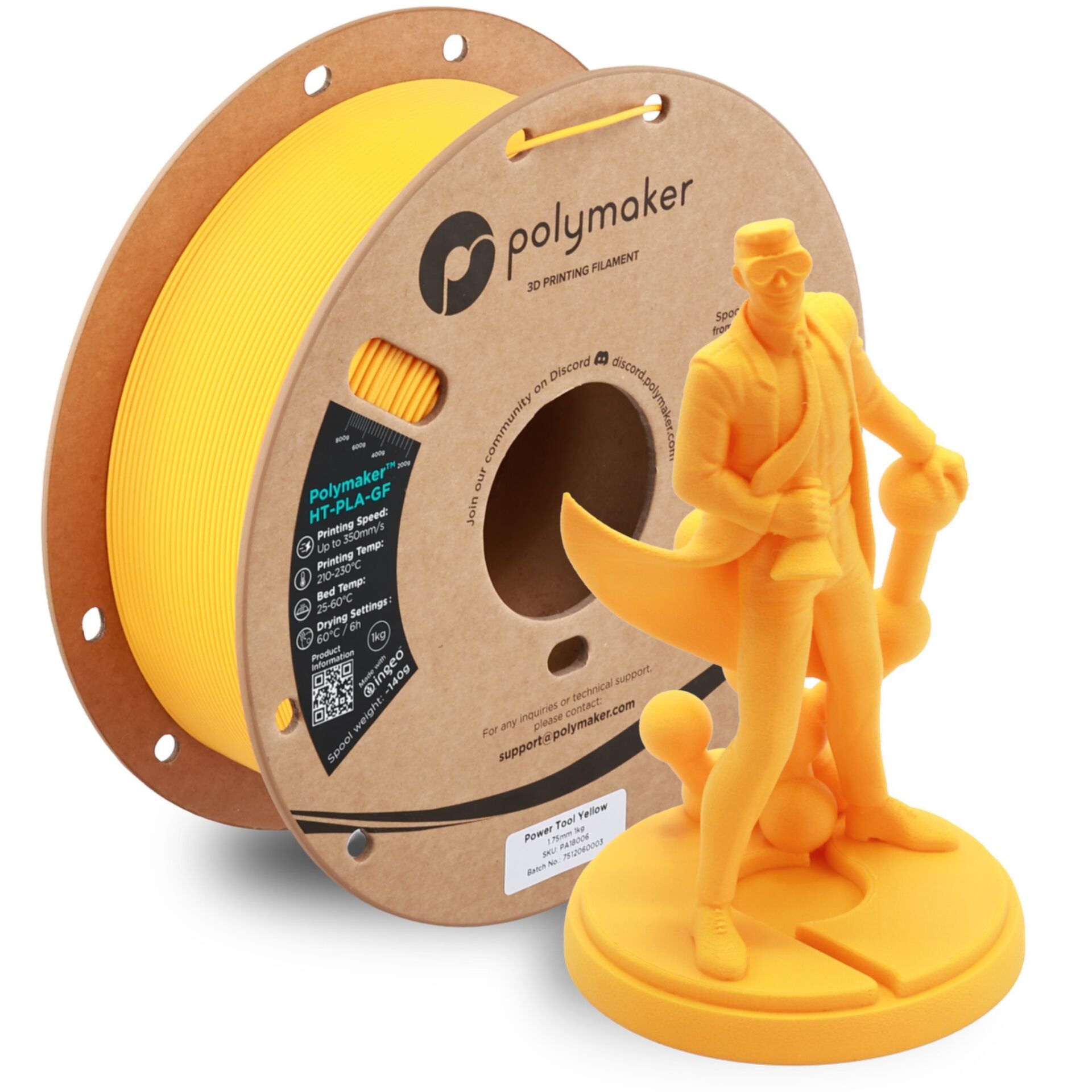 Filament HT-PLA-GF 1.75mm Turcoaz Power Tool 1kg - Polymaker 19 Polymaker HT-PLA-GF
