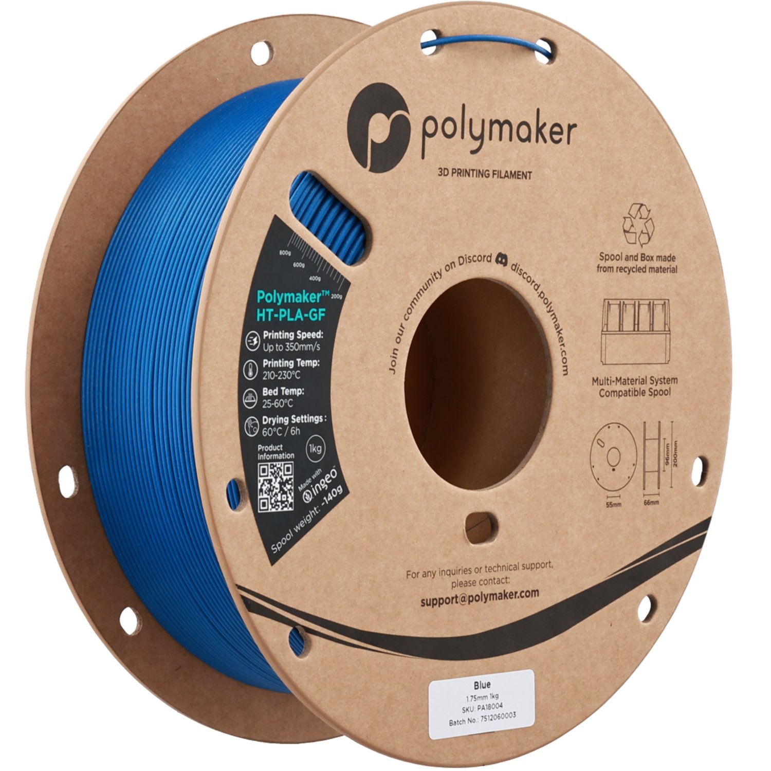 Filament HT-PLA-GF 1.75mm Turcoaz Power Tool 1kg - Polymaker 6 Polymaker HT-PLA-GF
