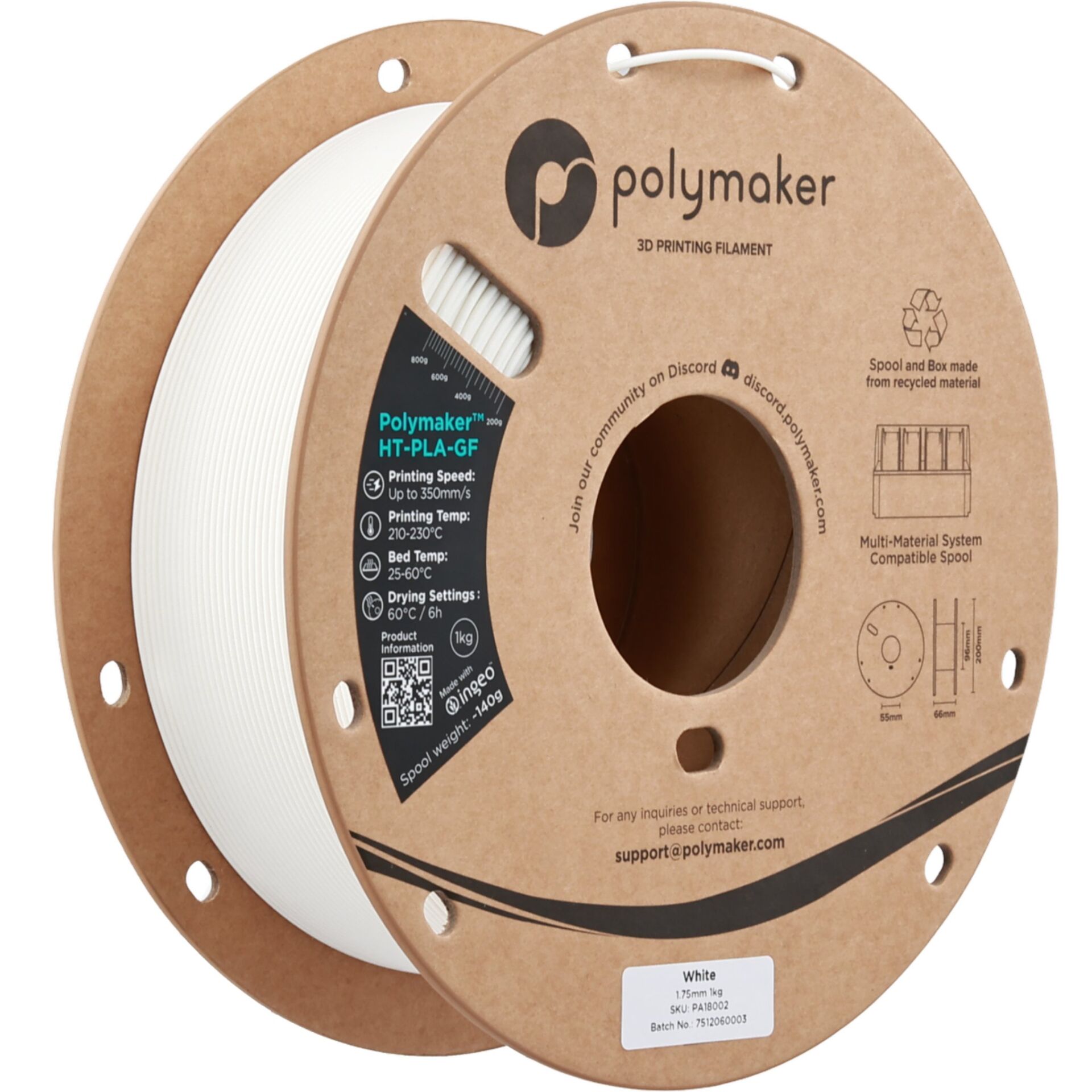 Filament HT-PLA-GF 1.75mm Turcoaz Power Tool 1kg - Polymaker 8 Polymaker HT-PLA-GF