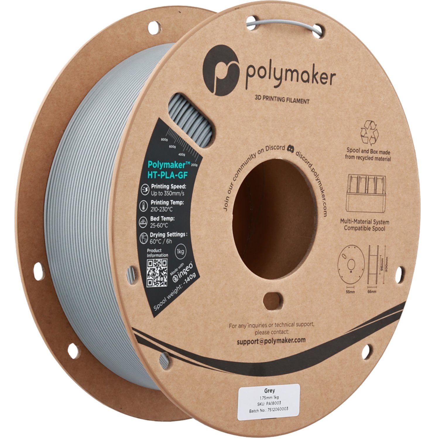 Filament HT-PLA-GF 1.75mm Turcoaz Power Tool 1kg - Polymaker 11 Polymaker HT-PLA-GF