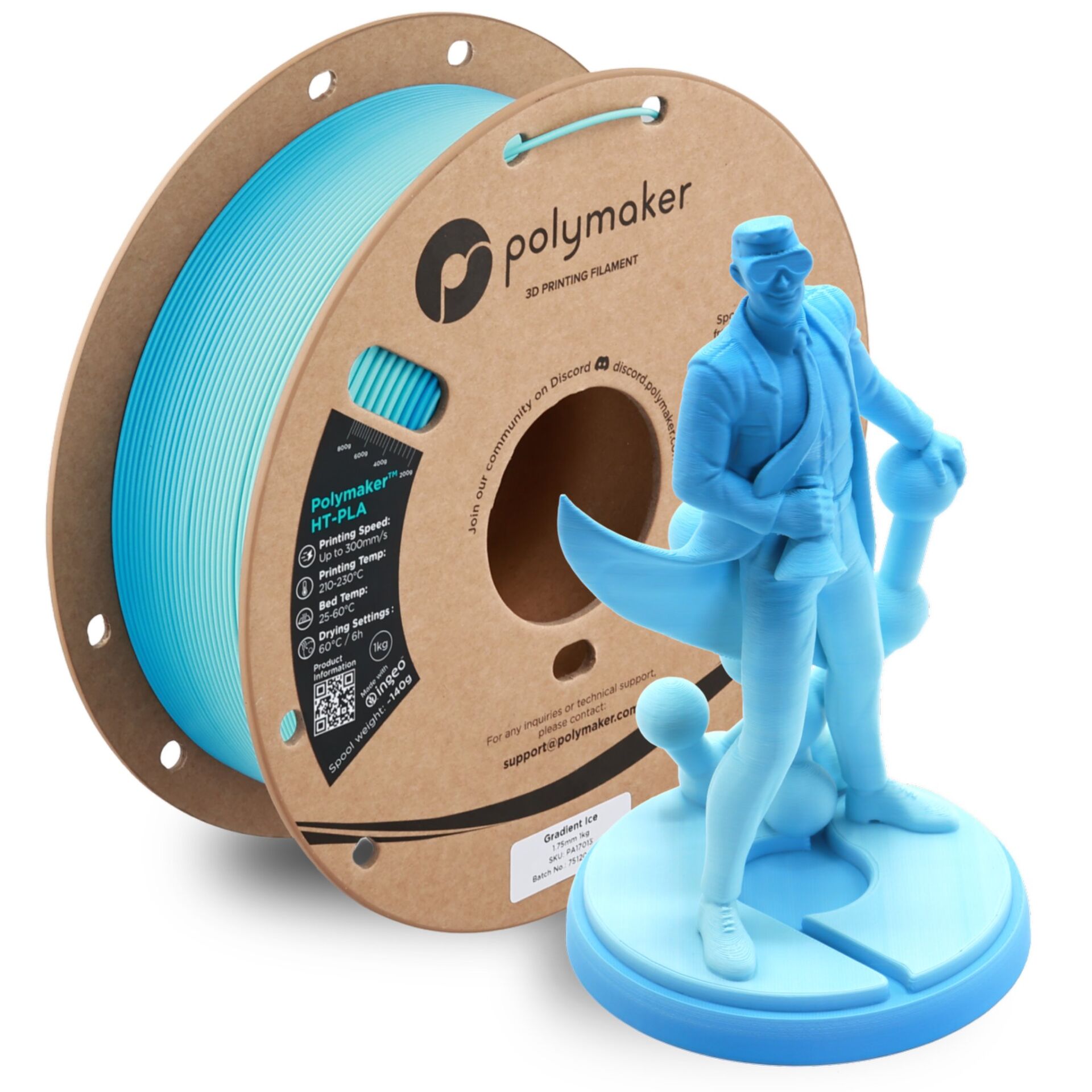 Filament HT-PLA 1.75mm Gradient Tropical 1kg - Polymaker 33 Polymaker HT-PLA Gradient