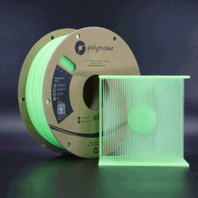 Filament PLA Panchroma Luminous 1.75mm Albastru Fosforescent 1kg - Polymaker 38 Panchroma™ PLA Luminous