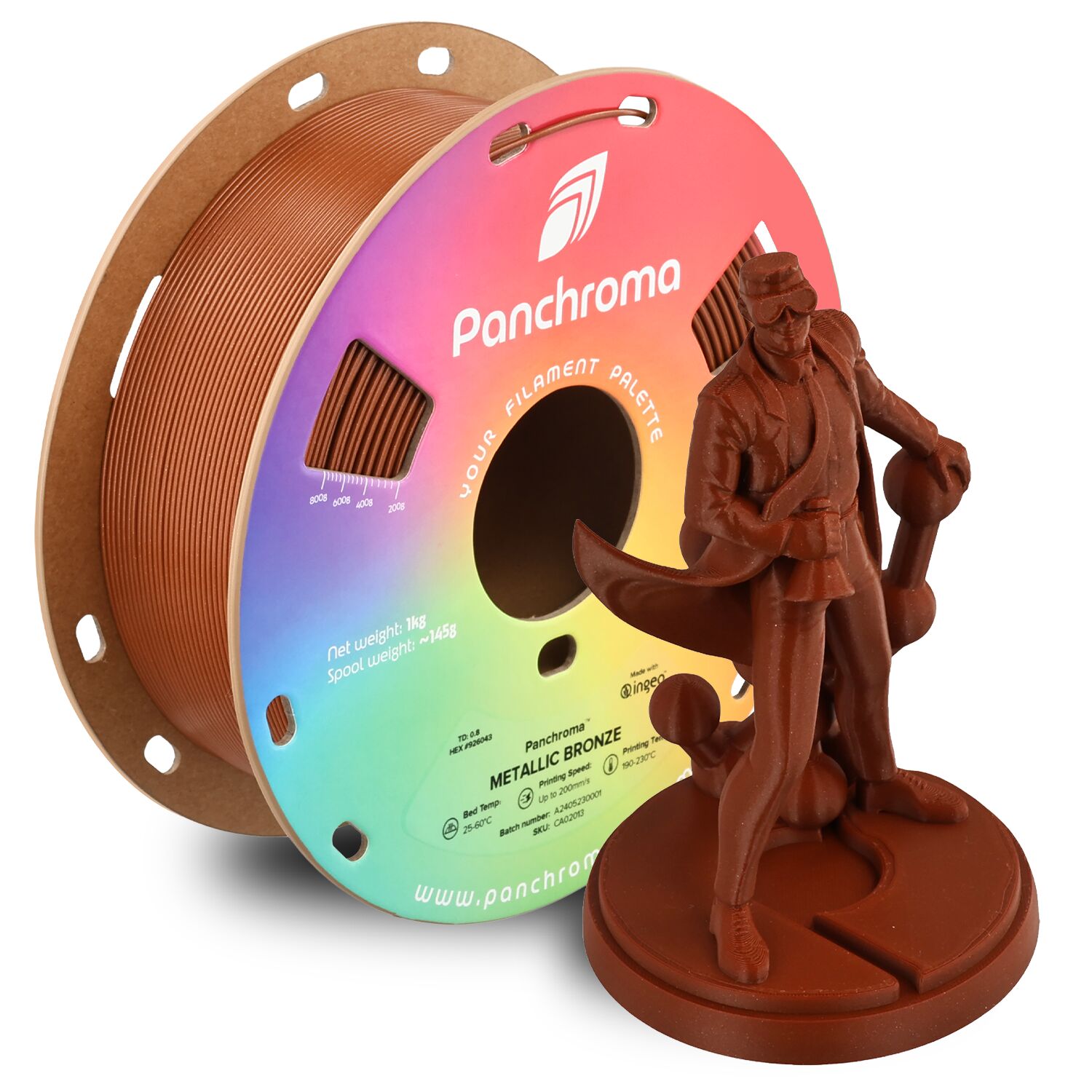 Filament PLA Panchroma Metallic 1.75mm Albastru Metalic 1kg - Polymaker 19 Panchromaâ„¢ PLA Metallic