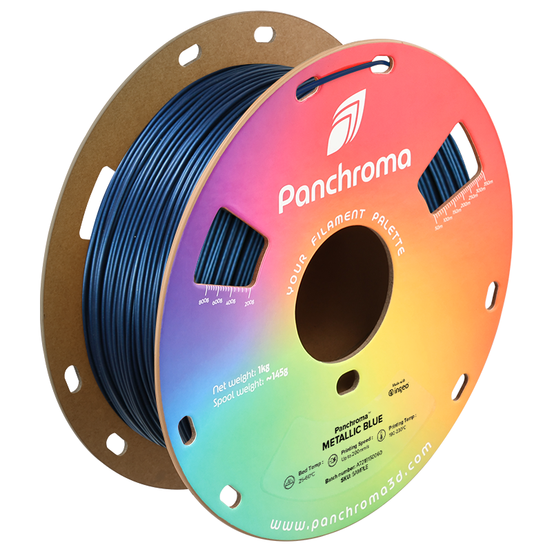 Filament PLA Panchroma Metallic 1.75mm Albastru Metalic 1kg - Polymaker 28 Panchromaâ„¢ PLA Metallic