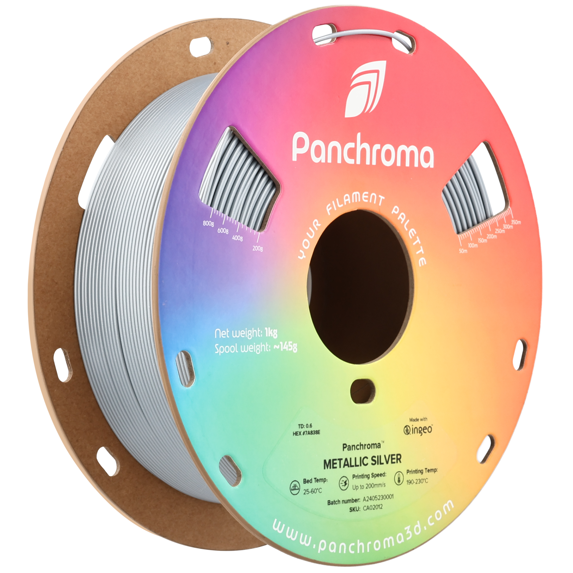 Filament PLA Panchroma Metallic 1.75mm Albastru Metalic 1kg - Polymaker 12 Panchromaâ„¢ PLA Metallic