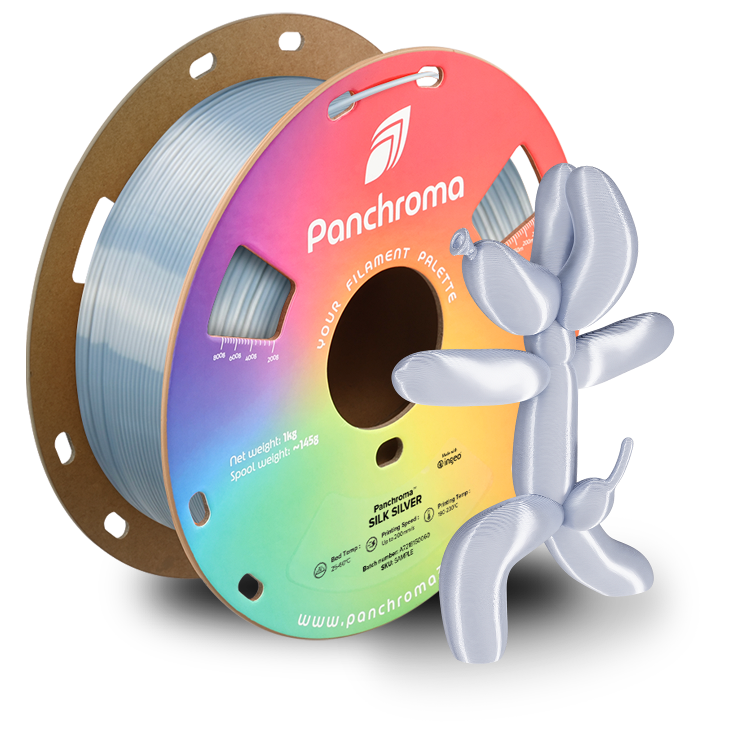 Filament PLA Silk Panchroma 1.75mm Magenta 1kg - Polymaker 14 Panchroma™ PLA Silk