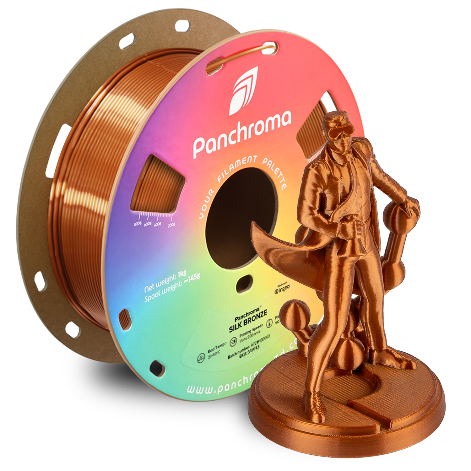 Filament PLA Silk Panchroma 1.75mm Magenta 1kg - Polymaker 18 Panchroma™ PLA Silk