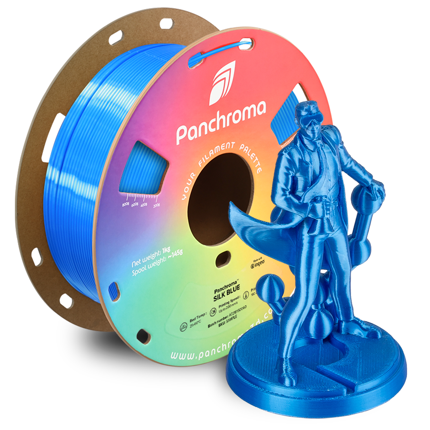 Filament PLA Silk Panchroma 1.75mm Magenta 1kg - Polymaker 28 Panchroma™ PLA Silk