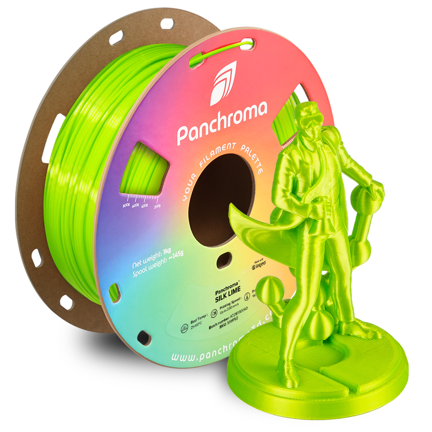 Filament PLA Silk Panchroma 1.75mm Magenta 1kg - Polymaker 33 Panchroma™ PLA Silk