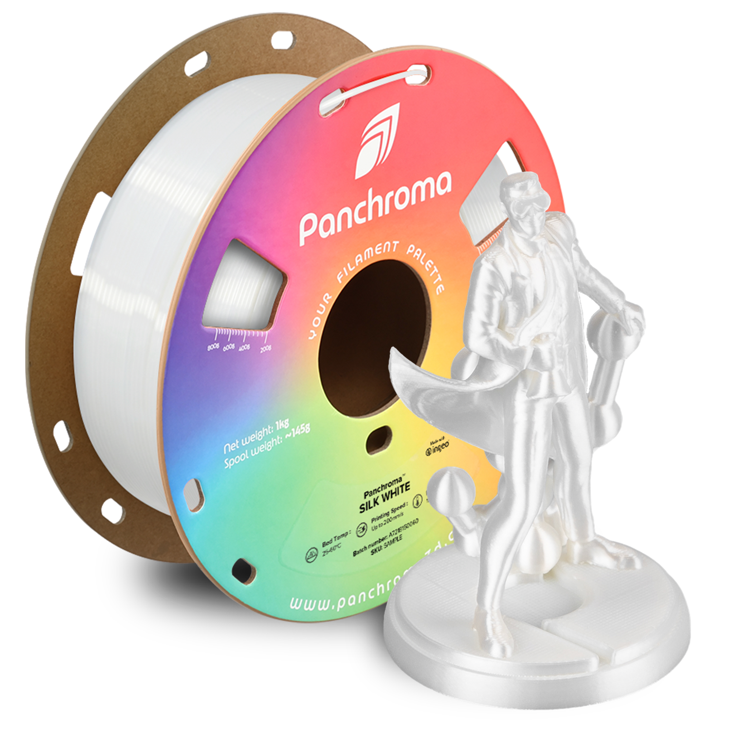 Filament PLA Silk Panchroma 1.75mm Magenta 1kg - Polymaker 46 Panchroma™ PLA Silk