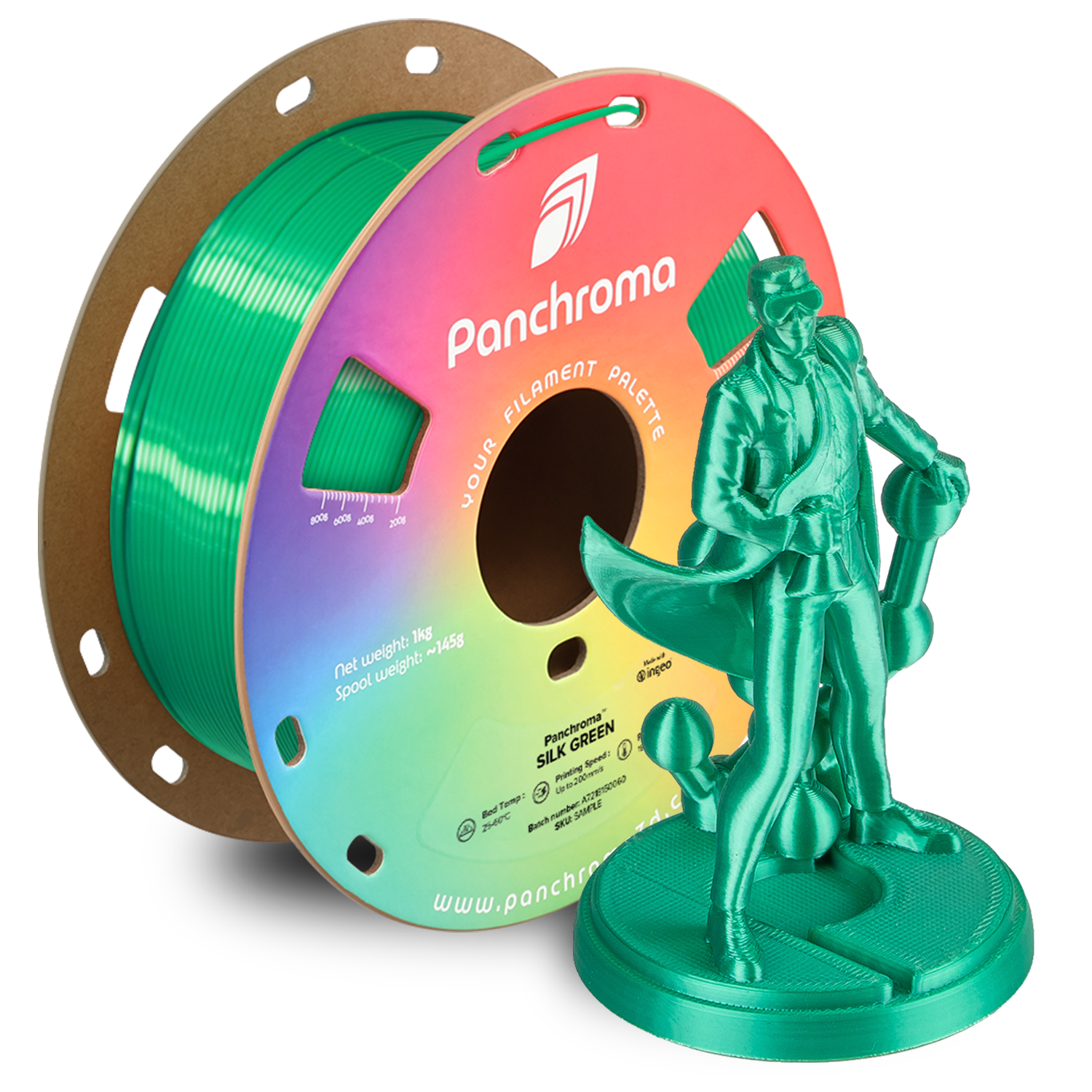 Filament PLA Silk Panchroma 1.75mm Magenta 1kg - Polymaker 51 Panchroma™ PLA Silk