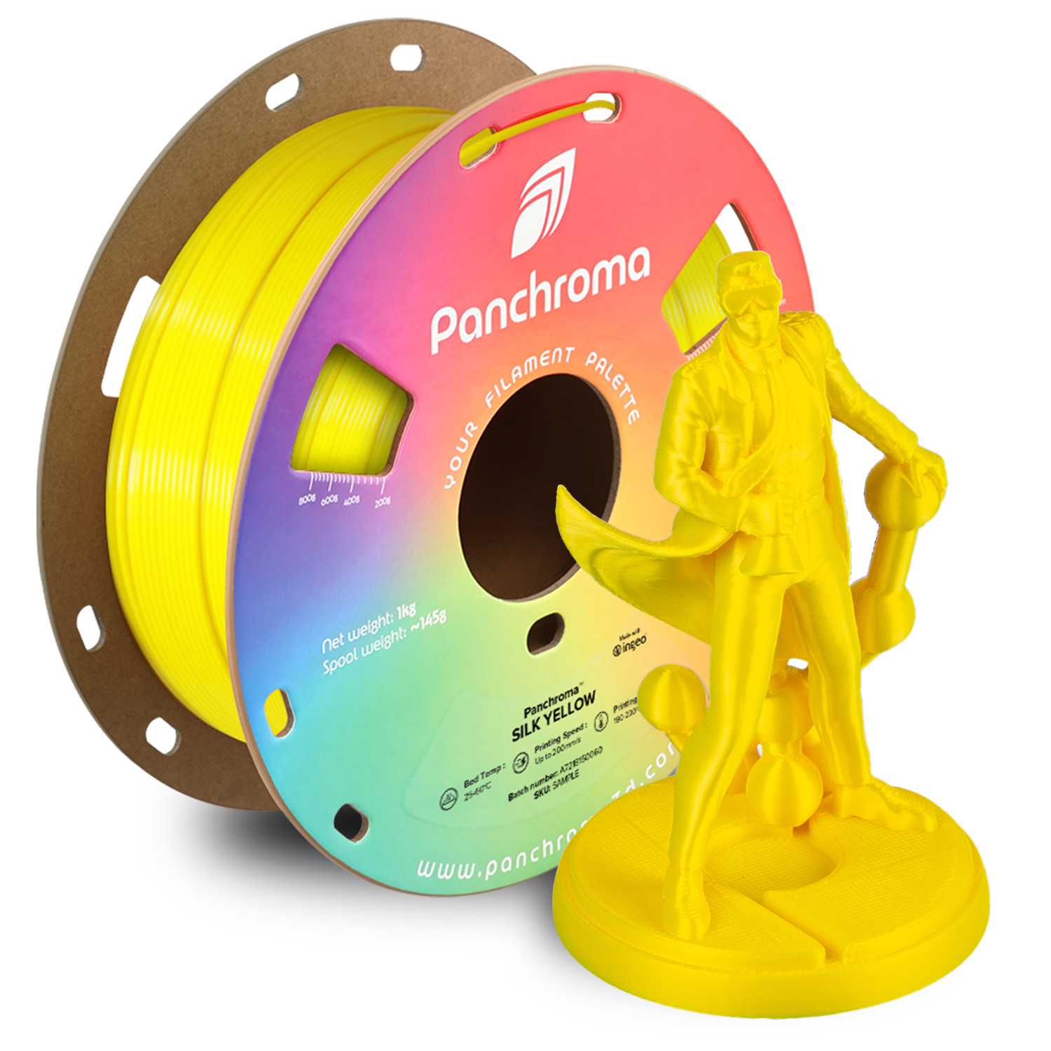 Filament PLA Silk Panchroma 1.75mm Magenta 1kg - Polymaker 61 Panchroma™ PLA Silk