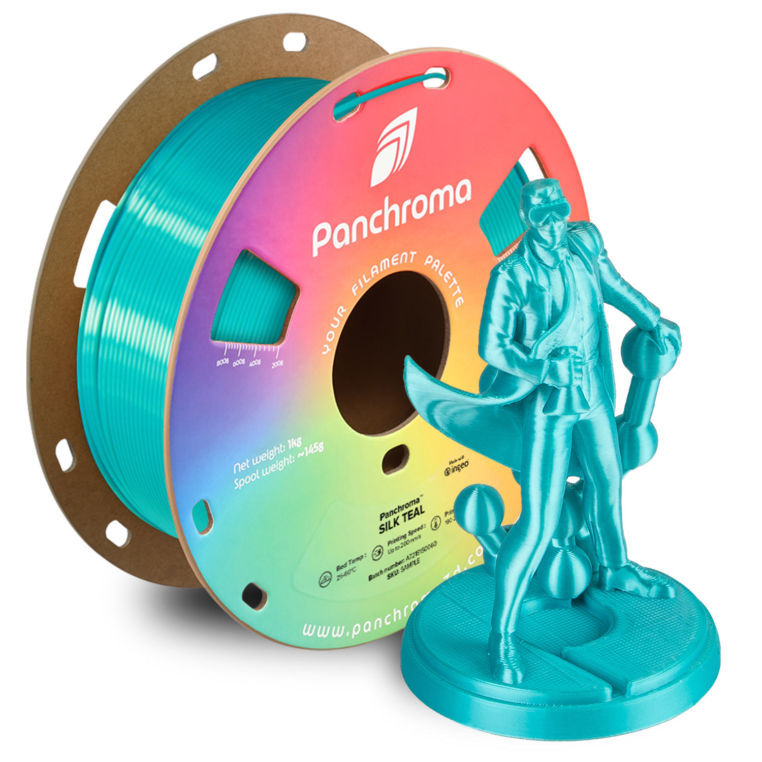 Filament PLA Silk Panchroma 1.75mm Magenta 1kg - Polymaker 66 Panchroma™ PLA Silk