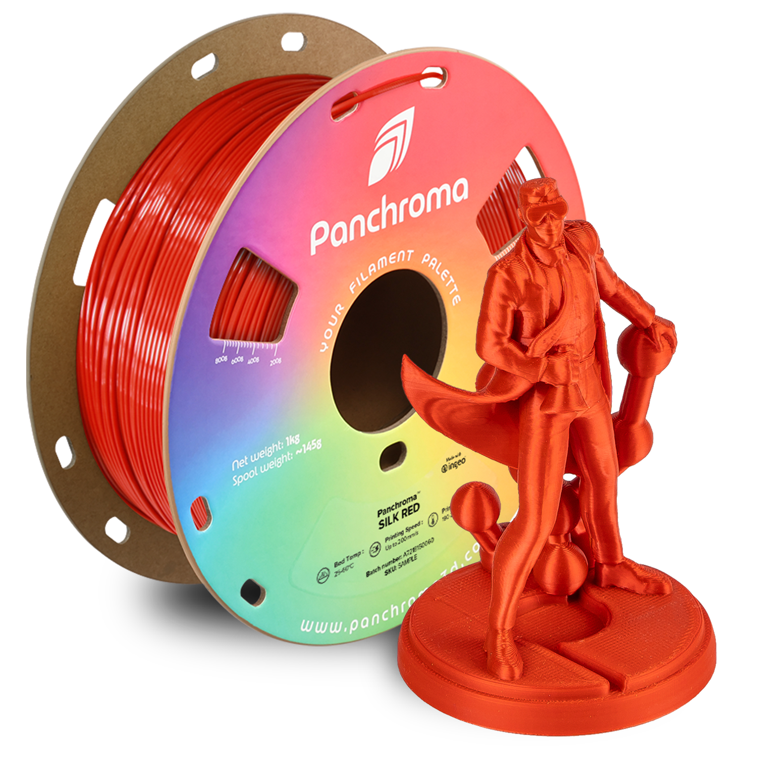 Filament PLA Silk Panchroma 1.75mm Magenta 1kg - Polymaker 71 Panchroma™ PLA Silk