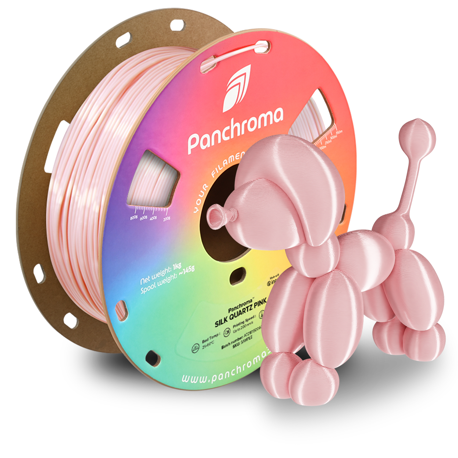 Filament PLA Silk Panchroma 1.75mm Magenta 1kg - Polymaker 94 Panchroma™ PLA Silk