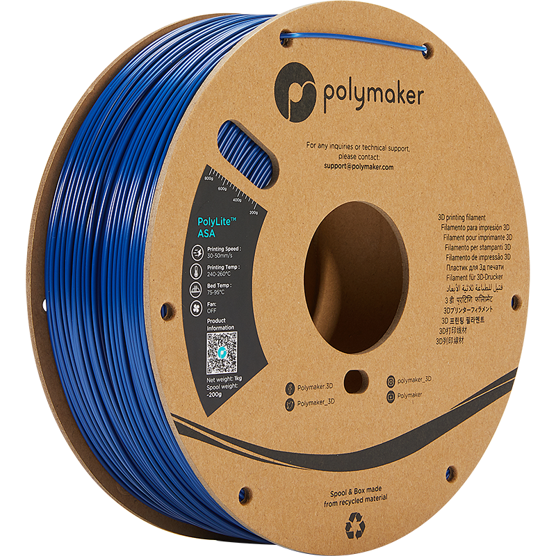 Filament ASA Polymaker 1.75mm Turcoaz 3kg - Rezistent UV 44 Polymaker™ ASA