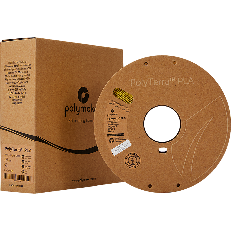 Filament PLA PolyTerra 1.75mm Galben Savannah 1kg - Polymaker 86 Polymaker PolyTerra™ PLA