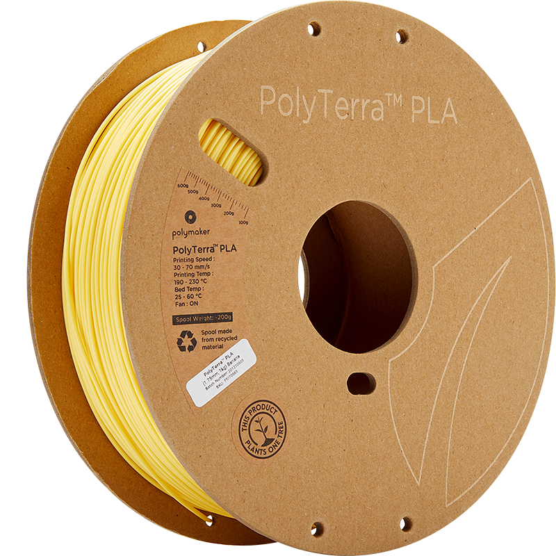 Filament PLA PolyTerra 1.75mm Galben Savannah 1kg - Polymaker 47 Polymaker PolyTerra™ PLA