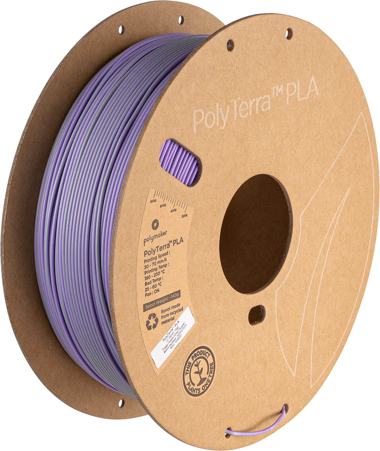 Filament PLA PolyTerra 1.75mm Flamingo (Roz-Roșu) 1kg - Polymaker 15 Polymaker Polyterra PLA Dual Color