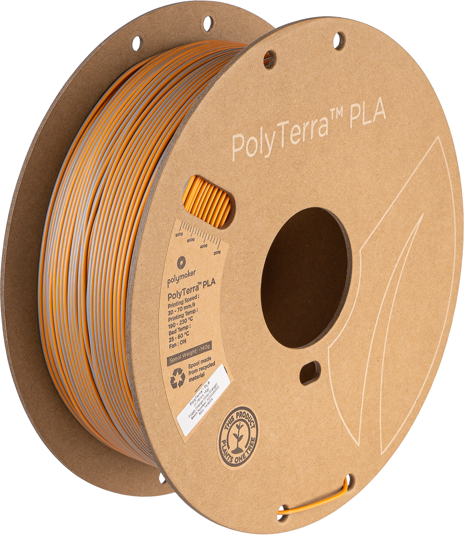 Filament PLA PolyTerra 1.75mm Flamingo (Roz-Roșu) 1kg - Polymaker 17 Polymaker Polyterra PLA Dual Color