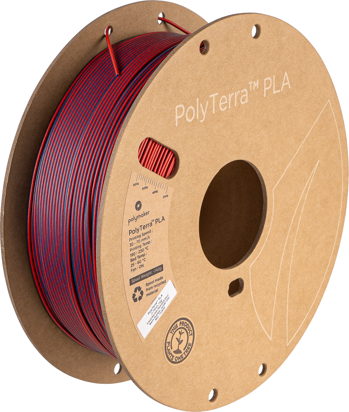 Filament PLA PolyTerra 1.75mm Flamingo (Roz-Roșu) 1kg - Polymaker 11 Polymaker Polyterra PLA Dual Color