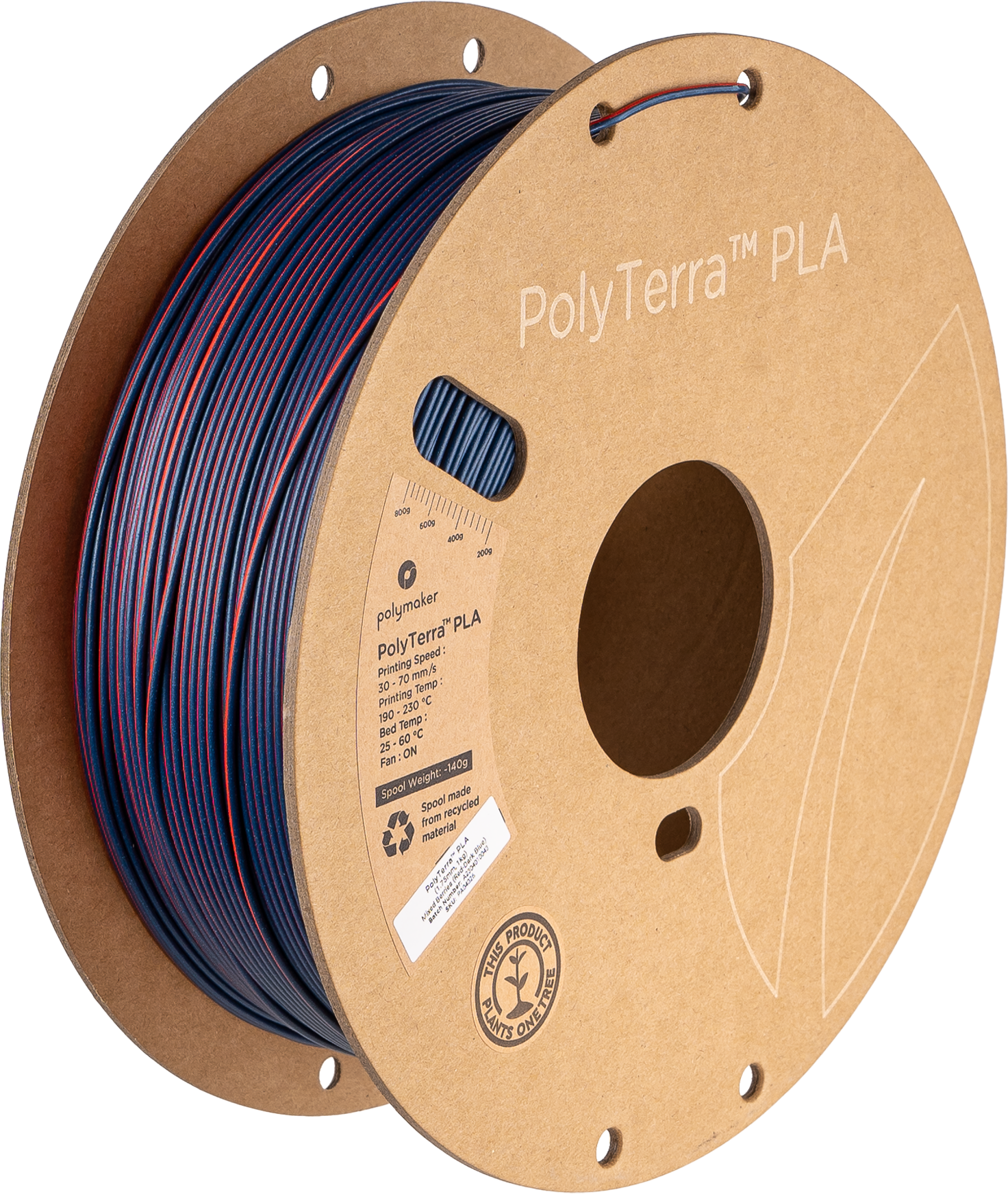 Filament PLA PolyTerra 1.75mm Flamingo (Roz-Roșu) 1kg - Polymaker 12 Polymaker Polyterra PLA Dual Color