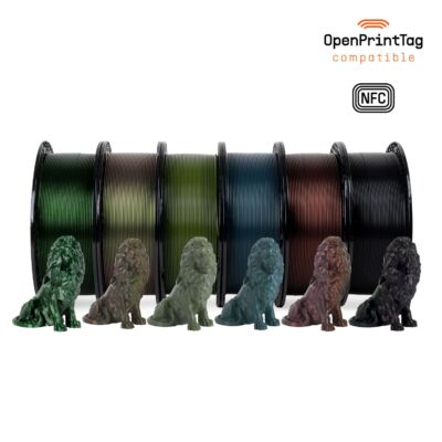 Bundle Filamente PLA Prusament 1.75mm Greenscale - Prusa 9 Prusament PLA Bundle