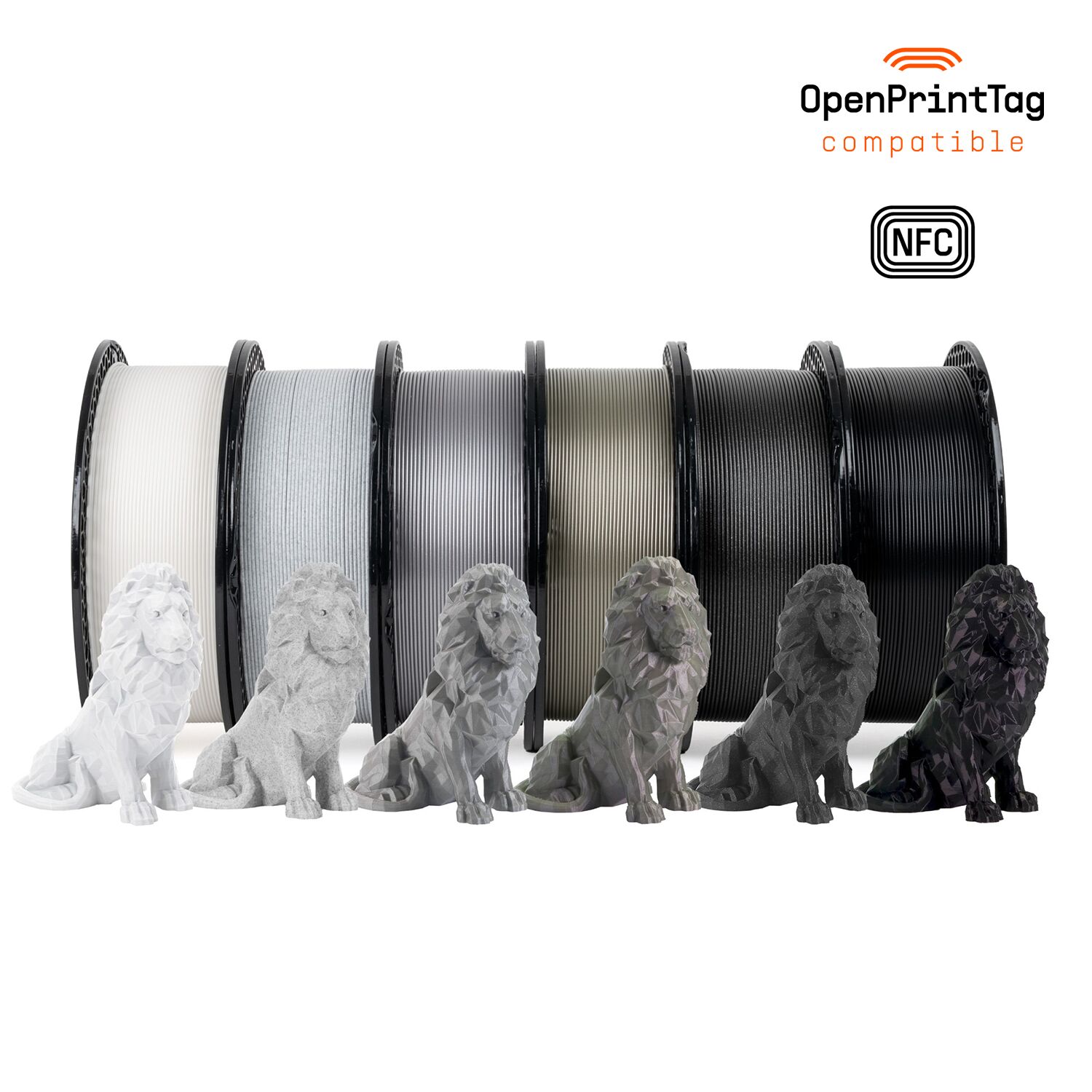 Bundle Filamente PLA Prusament 1.75mm Greenscale - Prusa 6 Prusament PLA Bundle