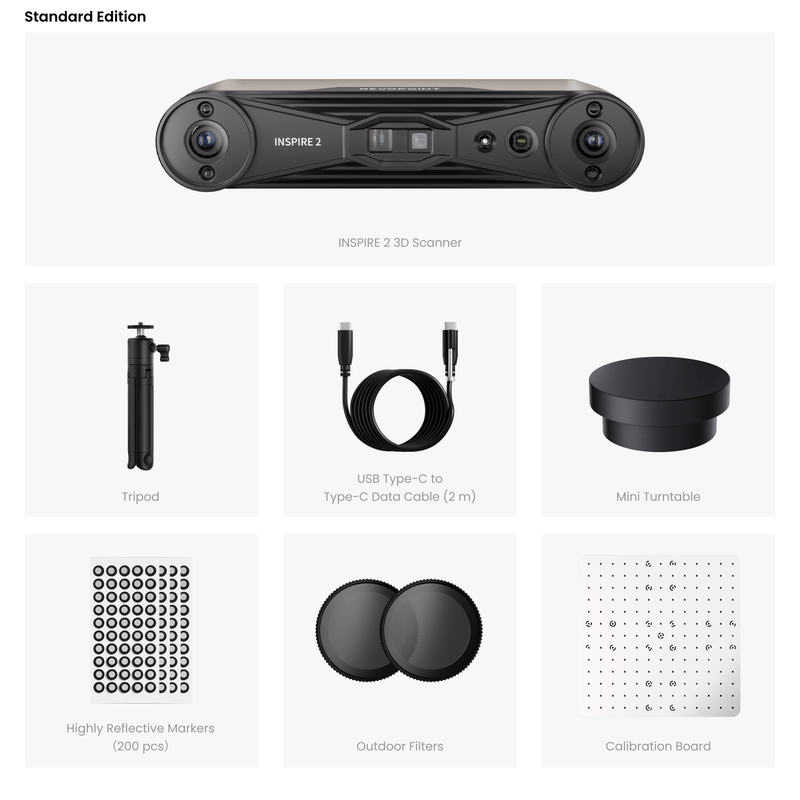 Revopoint INSPIRE 2 - Scanner 3D Portabil Dual Mode 0.05mm 9 Revopoint INSPIRE 2