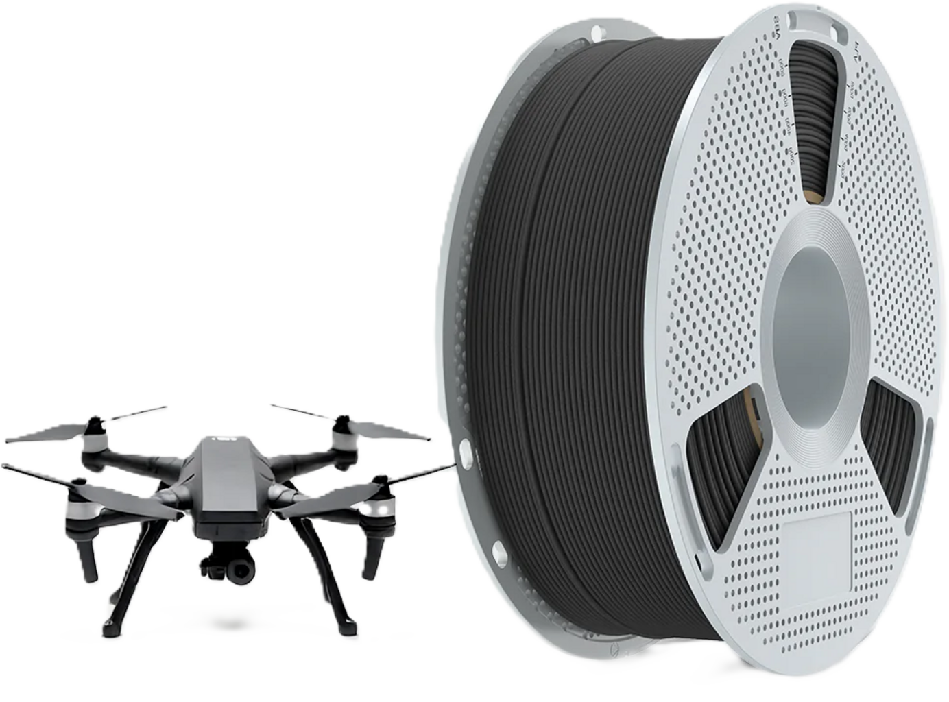 Filament PA12-CF Sunlu 1.75mm Negru 1kg - Carbon Fiber 3 Sunlu - PA12-CF