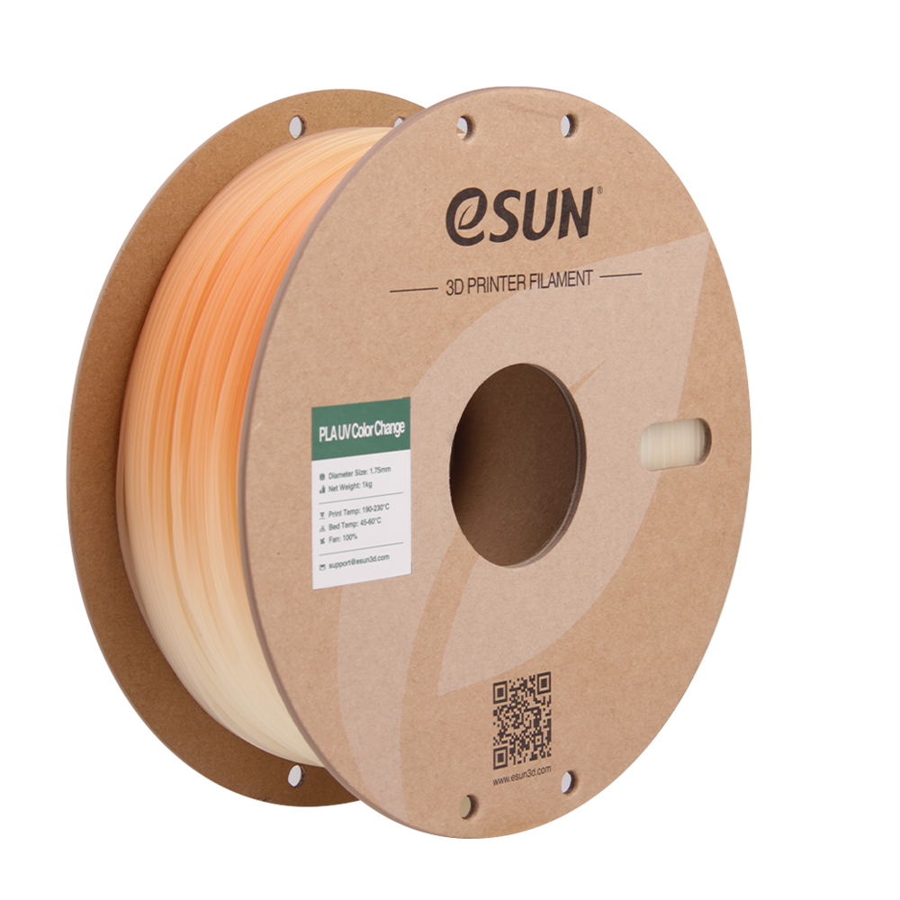 Filament PLA UV Color Change 1.75mm Portocaliu 1kg - eSUN 18 eSUN PLA UV Color Change