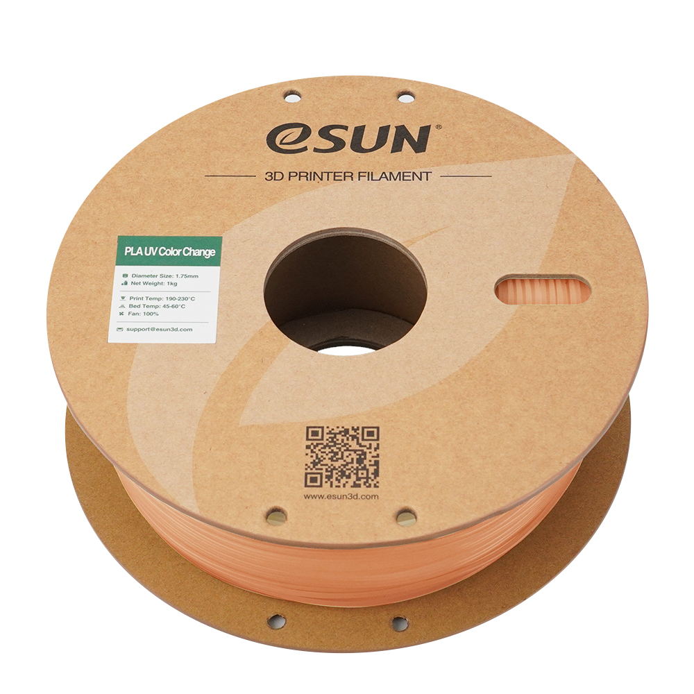 Filament PLA UV Color Change 1.75mm Portocaliu 1kg - eSUN 20 eSUN PLA UV Color Change