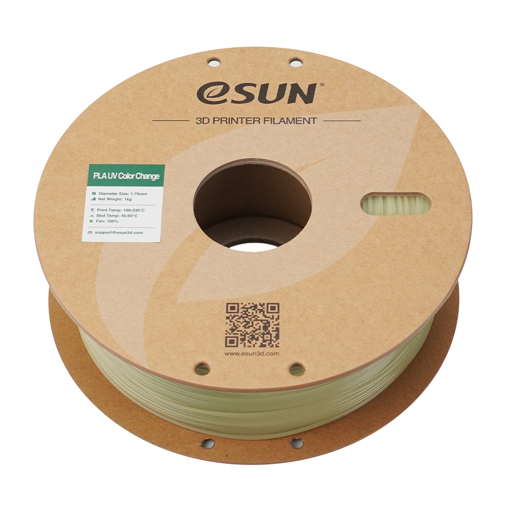 Filament PLA UV Color Change 1.75mm Portocaliu 1kg - eSUN 25 eSUN PLA UV Color Change