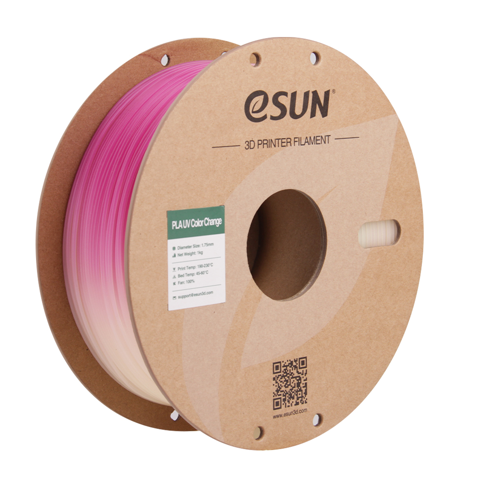 Filament PLA UV Color Change 1.75mm Portocaliu 1kg - eSUN 33 eSUN PLA UV Color Change