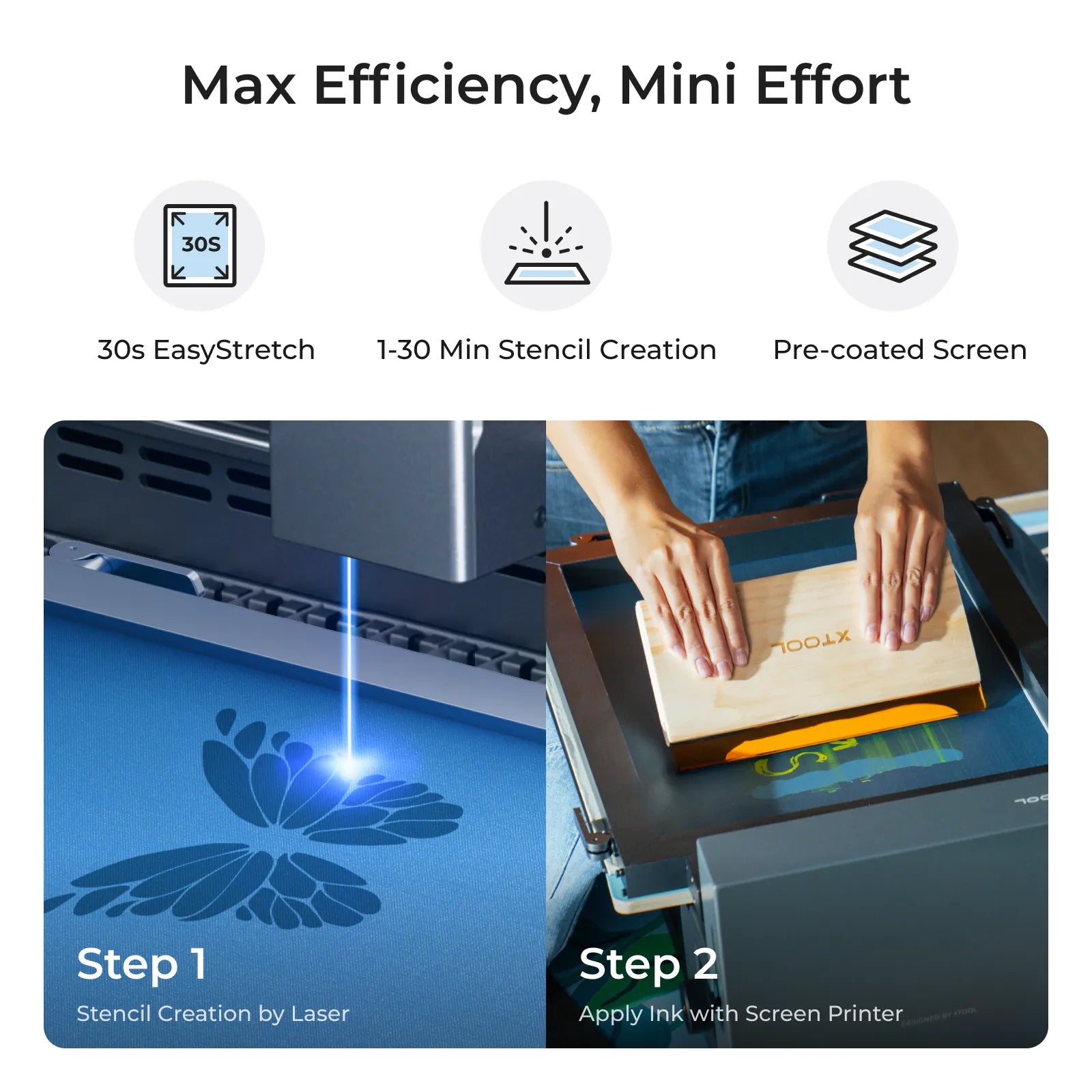 Ramă Mare xTool Screen Printer 2.0 pentru seria P/F/S/D 6 xTool Screen Printer 2.0 Large Frame for P/F/S/D series